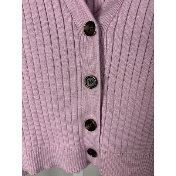 Princess Polly Ribbed Button Front Crop Top Pink M/L Y2K Boho - Picture 3 of 7